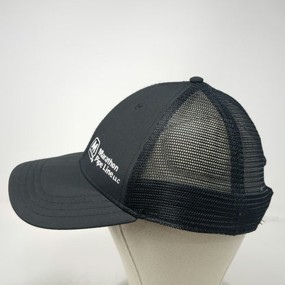 Pukka Marathon Pipe Line LLC 811 Logo Trucker Hat Black One Size Snapback Mesh