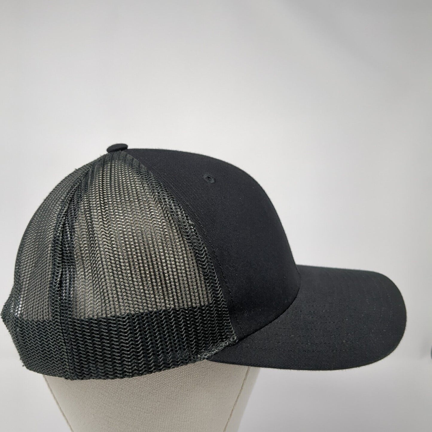 R4L Snapback 112 Trucker Hat Black One Size Adjustable Mesh Back Richardson