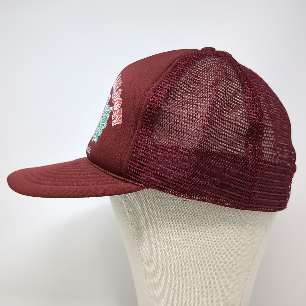 Red Trucker Hat One Size Bonanza Saloon Virginia City Nevada Poker Mesh Snapback