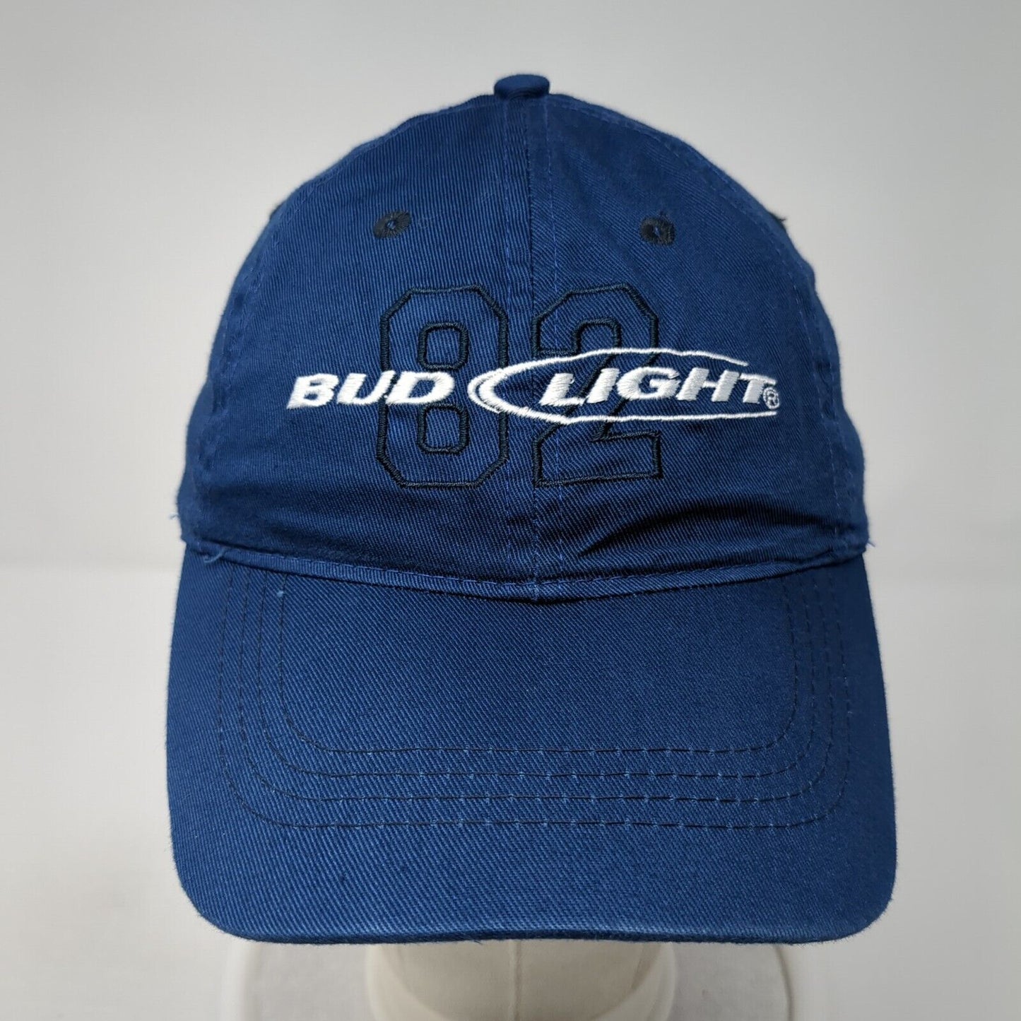 Bud Light 82 Strapback Hat Blue One Size Adjustable Embroidered 6 Panel