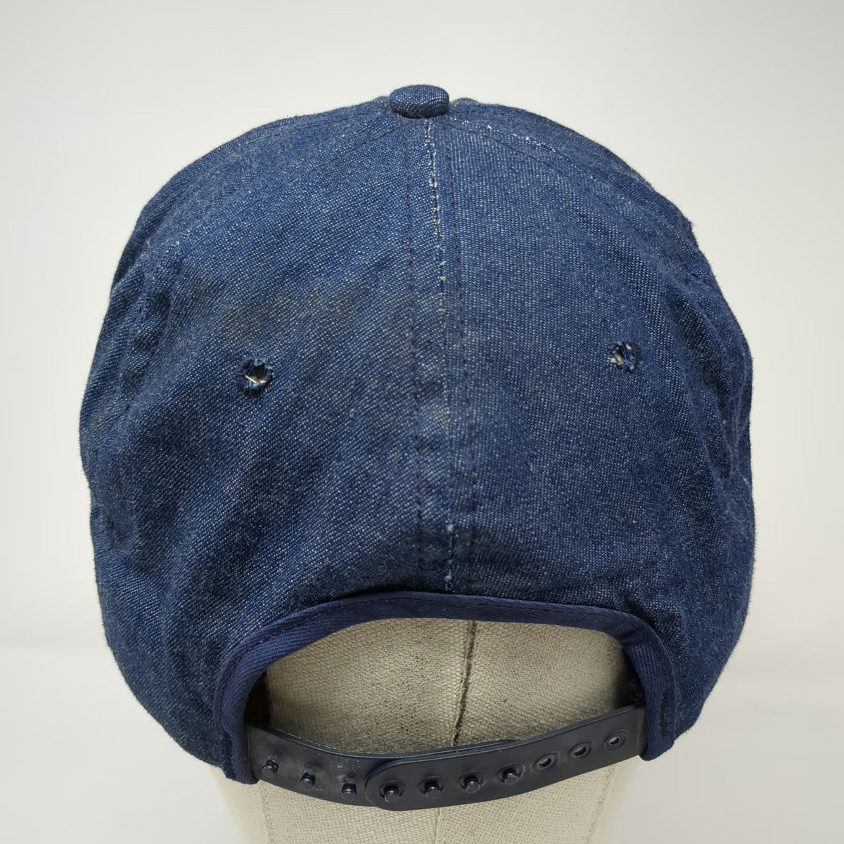 Stitch-N-Tyme 5 Panel Blue L Hat Denim Rope Choke Canyon Bass Fishing Texas