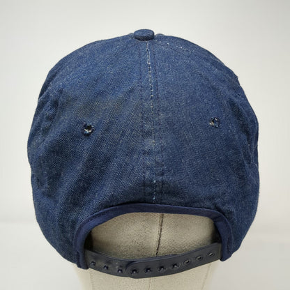 Stitch-N-Tyme 5 Panel Blue L Hat Denim Rope Choke Canyon Bass Fishing Texas