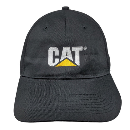 CAT Slideback Hat Black One Size Embroidered Logo Adjustable 6 Panel