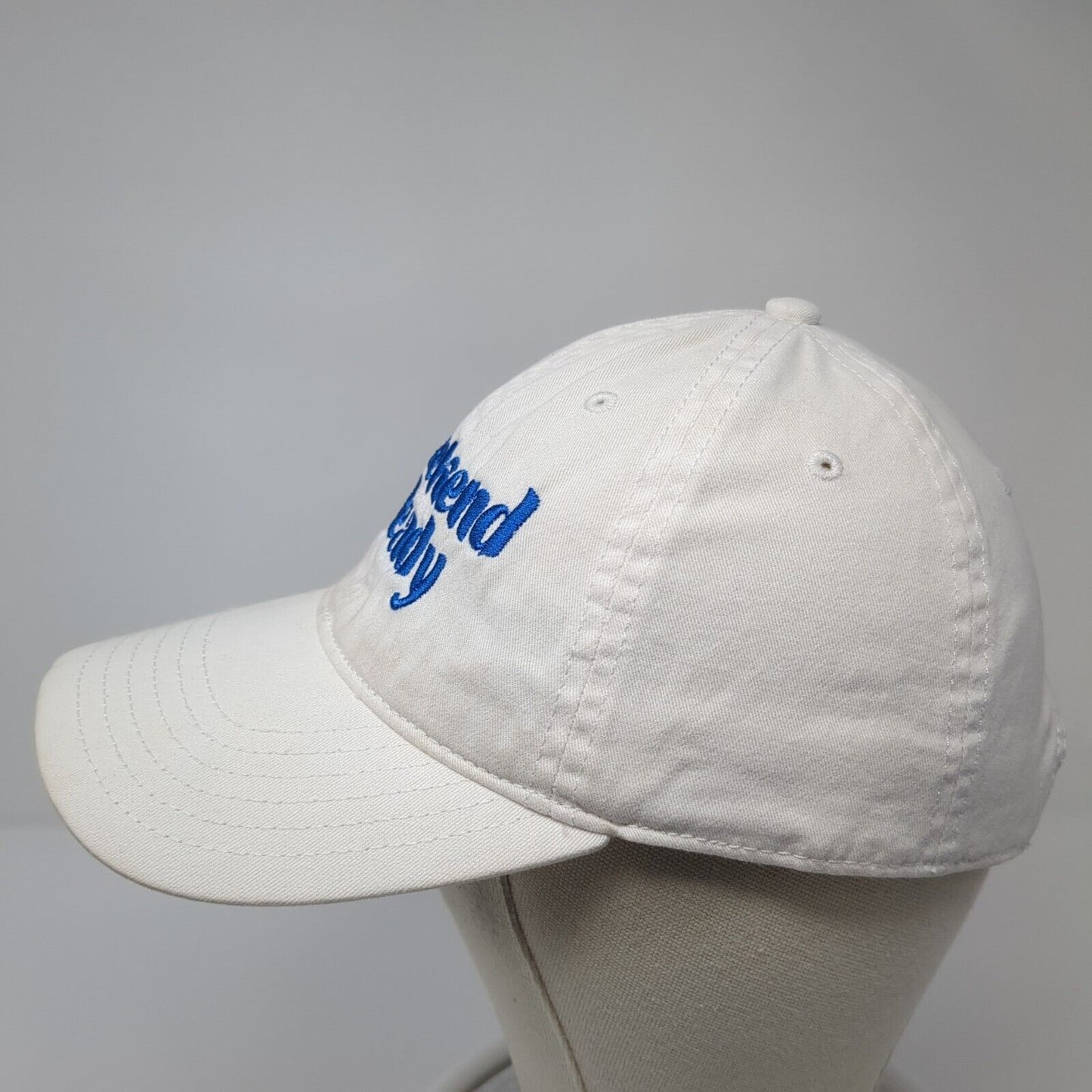 Weekend Ready Slideback Hat White One Size Adjustable Mighty Fine