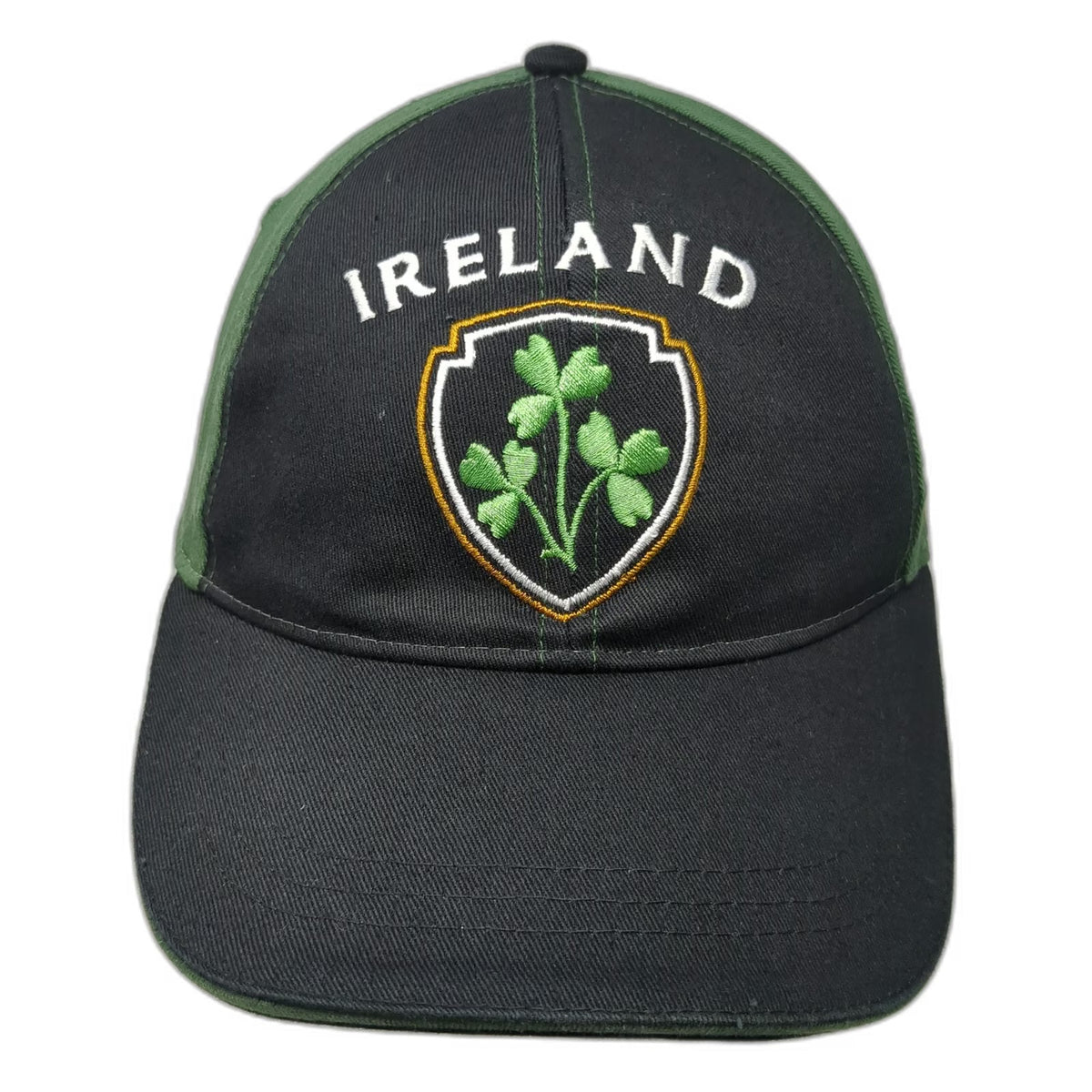 Lansdowne Baseball Cap Black Green 59cm Ireland Shamrock Adjustable Hat