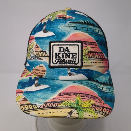 Da Kine Hawaii Snapback Trucker Hat Multi One Size Mesh Back Palm Tree
