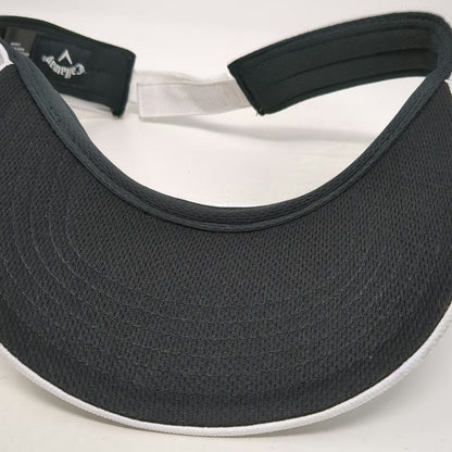 Callaway Visor White One Size Strapback Chrome Logo Performance Golf Sport Hat
