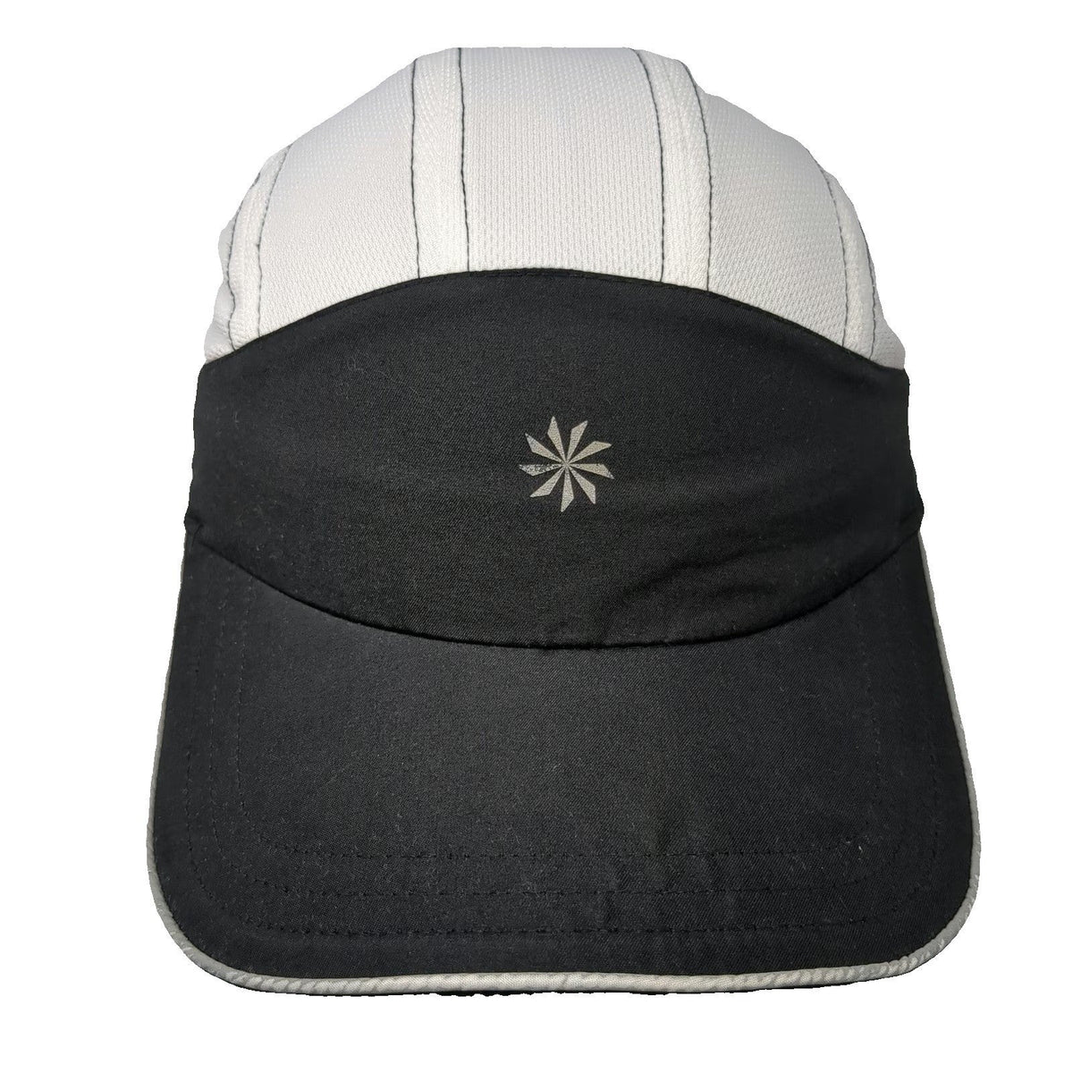 Athleta Baseball Cap White Black One Size Performance Running Mesh Logo Hat