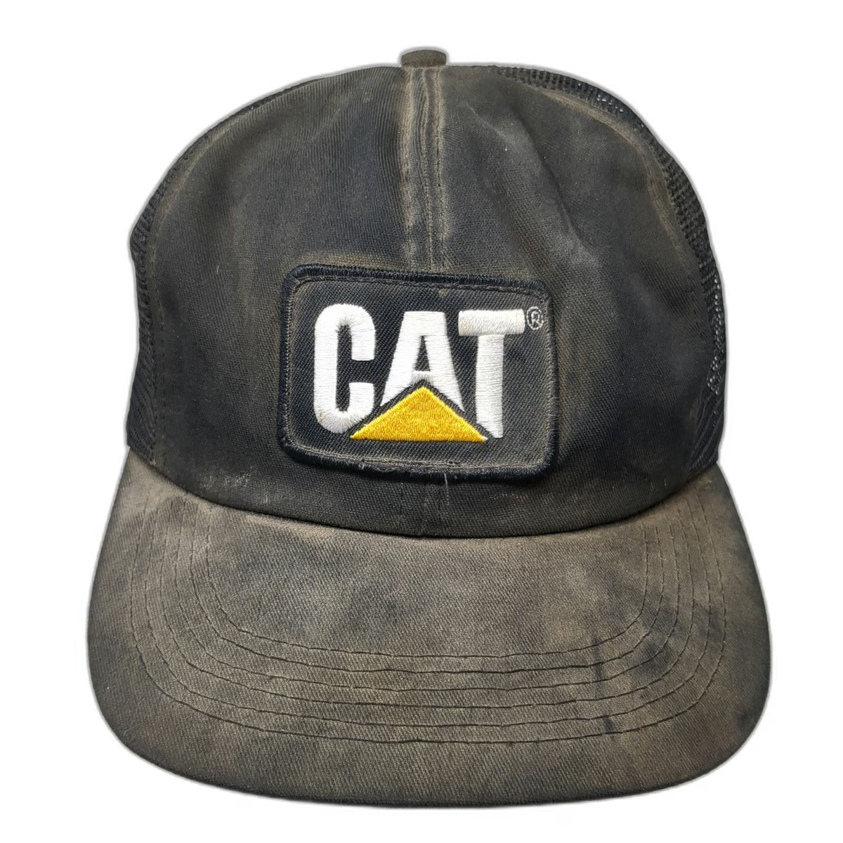 Caterpillar Trucker Hat Black One Size Mesh Back Snapback Patch Licensed Curb