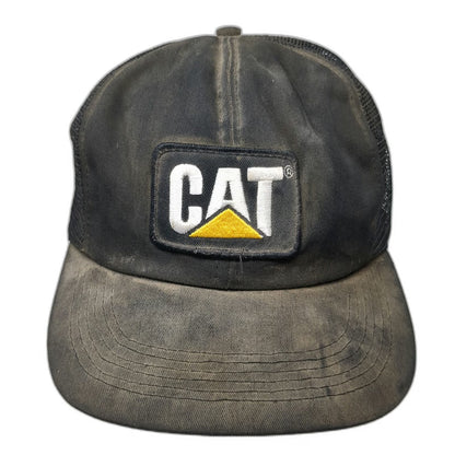 Caterpillar Trucker Hat Black One Size Mesh Back Snapback Patch Licensed Curb