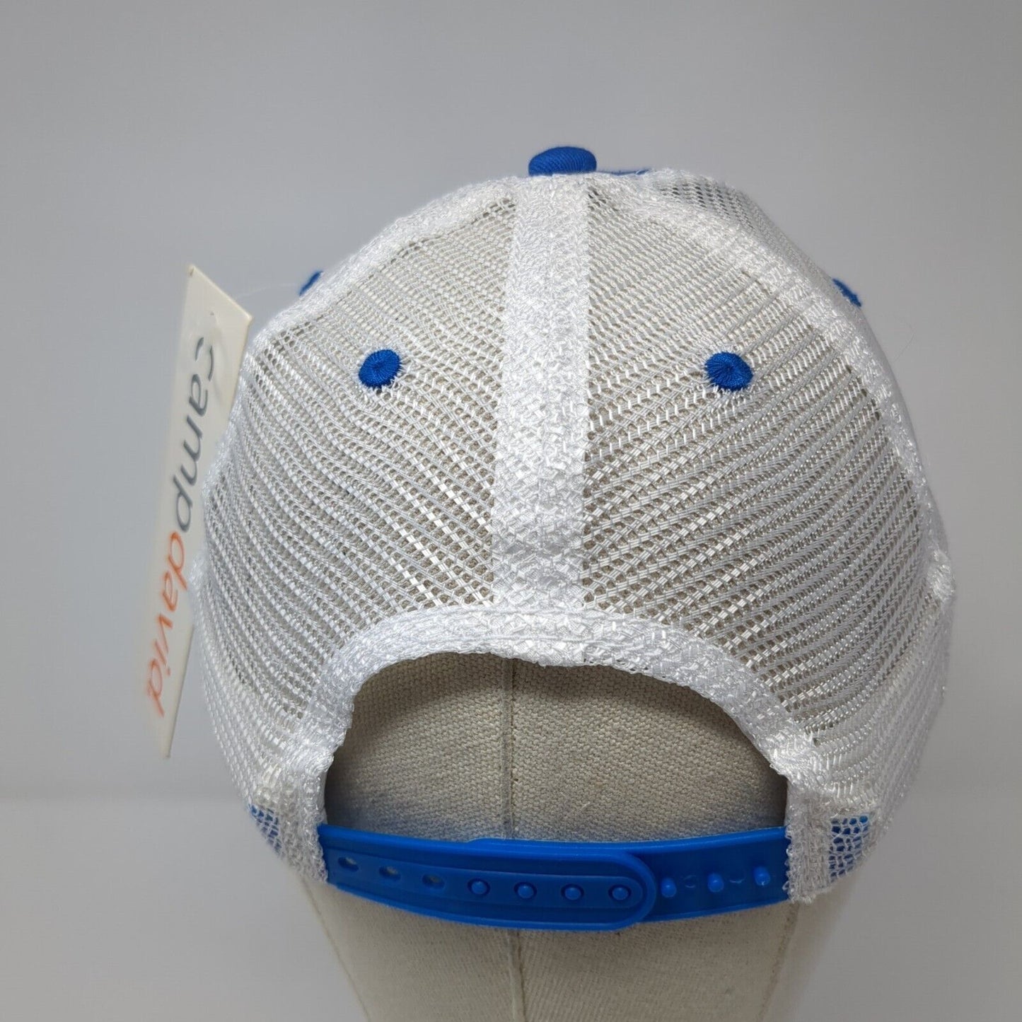 Brighton UT Snapback Trucker Hat Blue OS Adjustable Mesh Back W/Tags Camp David