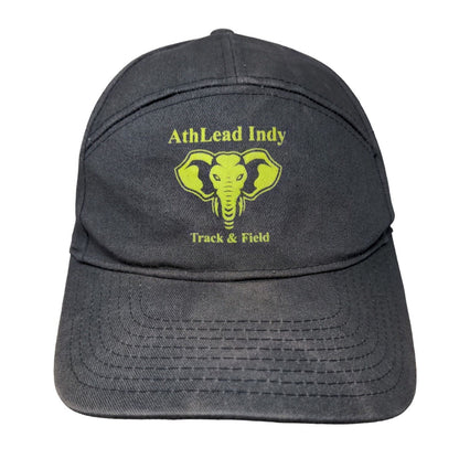 AthLead Indy Track & Field Snapback Hat Blue OSFA Graphic Elephant Logo