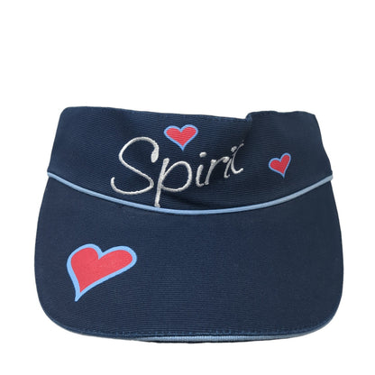 Spirit Hearts Strapback Visor Hat Blue One Size Adjustable Outdoor