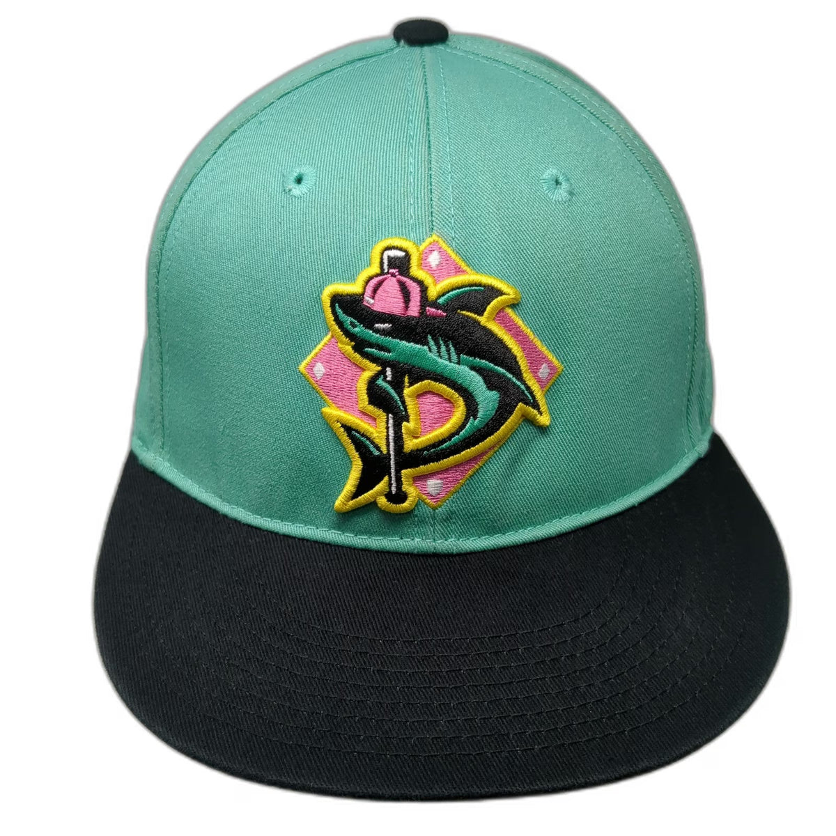 Baseballism Baseball Cap Blue Black 7 3/8 Hammerhead Shark Diamond Fitted hat