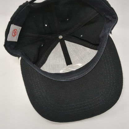 Haas Snapback Hat Black One Size Adjustable Embroidered 6 Panel Graffiti