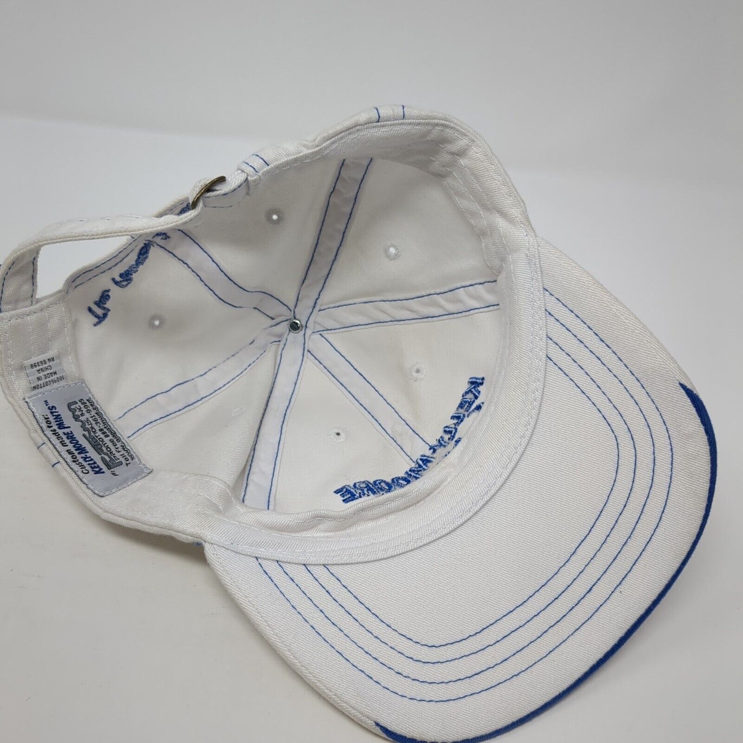 Kelly-Moore Paints Slideback Hat White One Size Adjustable Embroidered