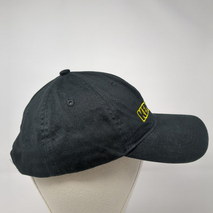 Kendall Strapback Hat Black One Size Adjustable Embroidered Pacific Headwear