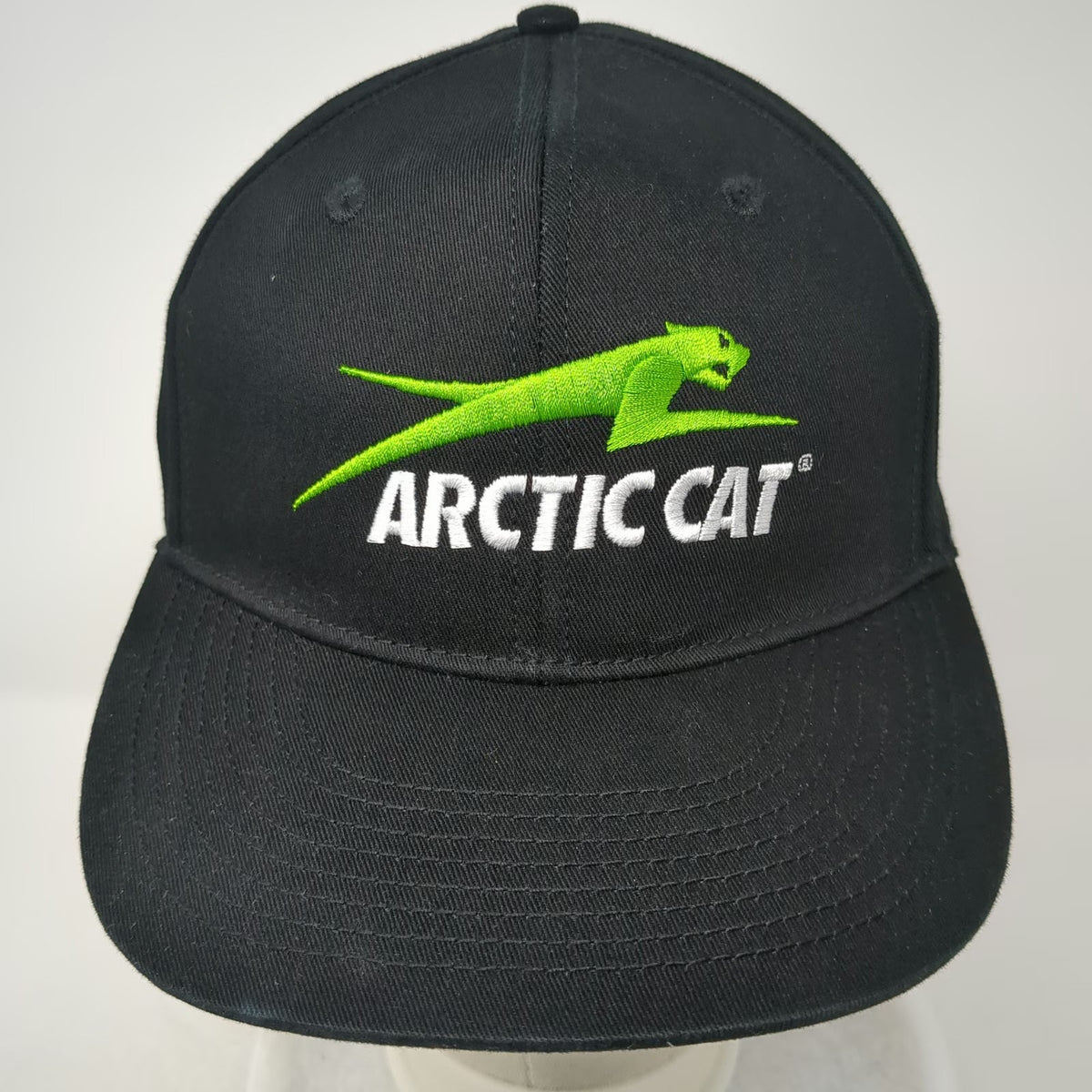 Arctic Cat Snapback Black One Size Snowmobile Embroidered Logo Graphic Sport Hat