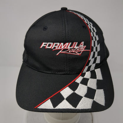 Formula Racing Snapback Hat Black OS Adjustable Embroidered 6 Panel Nissun Cap