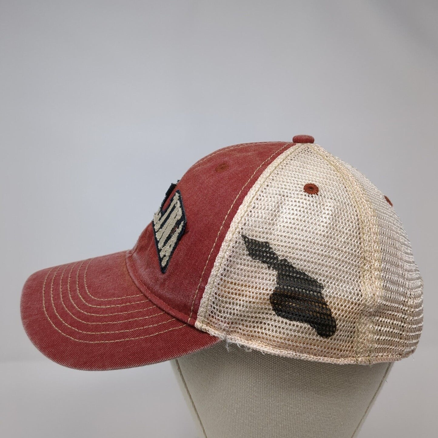 Catalina Snapback Mesh Back Trucker Hat Red OSFA Colorblock Legacy