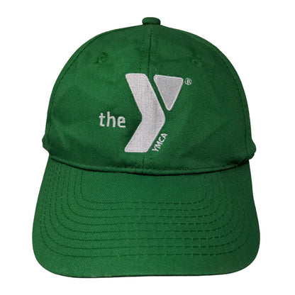 The YMCA Strapback Hat Green OSFM Adjustable Embroidered 6 Panel Outdoor Cap