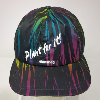 Black Hilleshog Plant For It Embroidered Snapback Hat One Size Multi Color Print