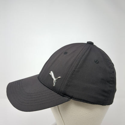 PUMA Fitted Baseball Cap Black One Size Lightweight Embroidered 6 Panel