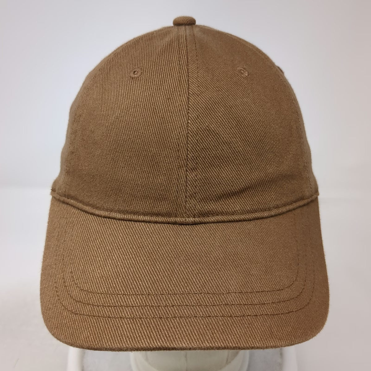 J.Crew Baseball Cap Brown One Size Leather Strapback Hat Cotton 6-Panel Solid