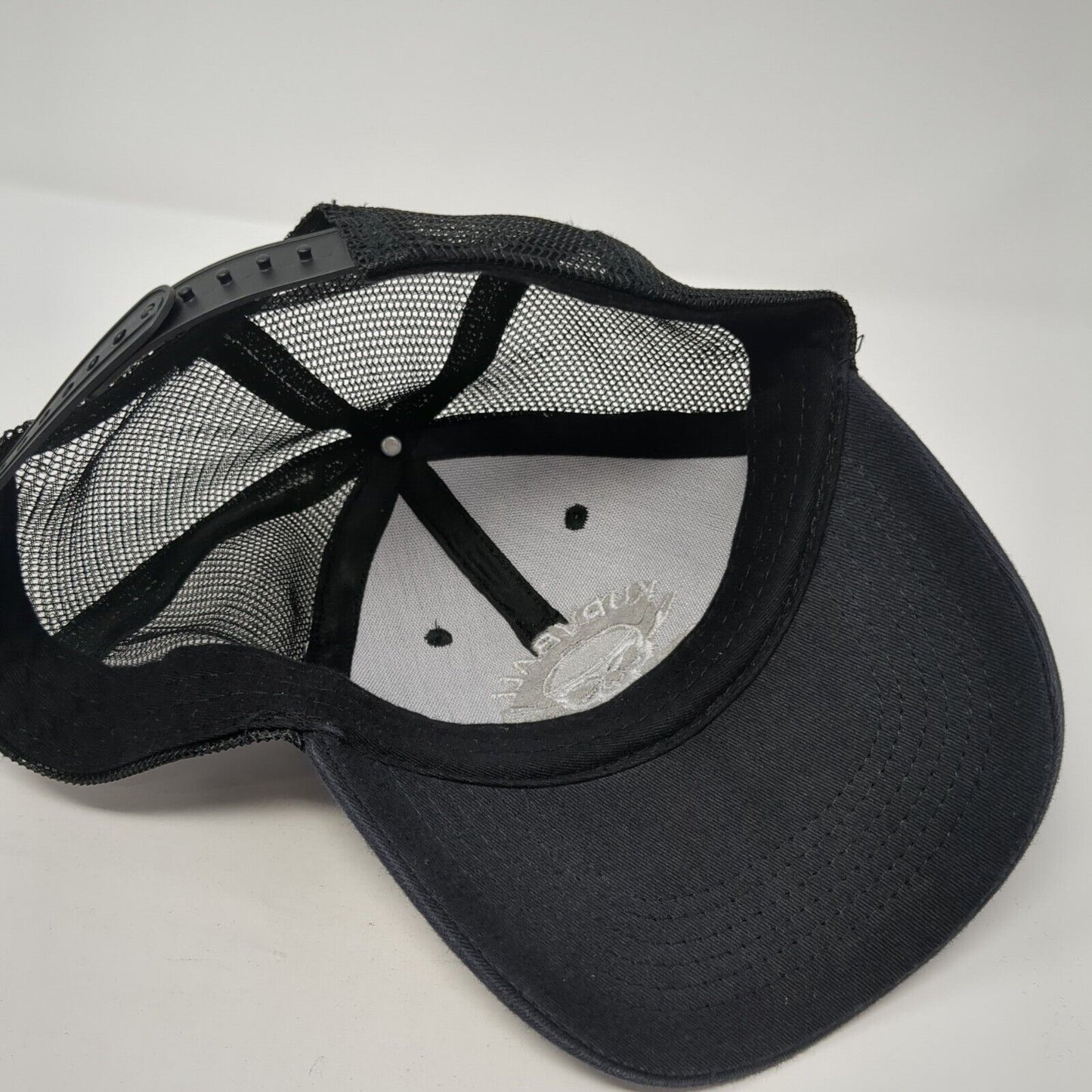 Kurvball Whiskey Snapback Trucker Hat Black One Size Adjustable Mesh Back