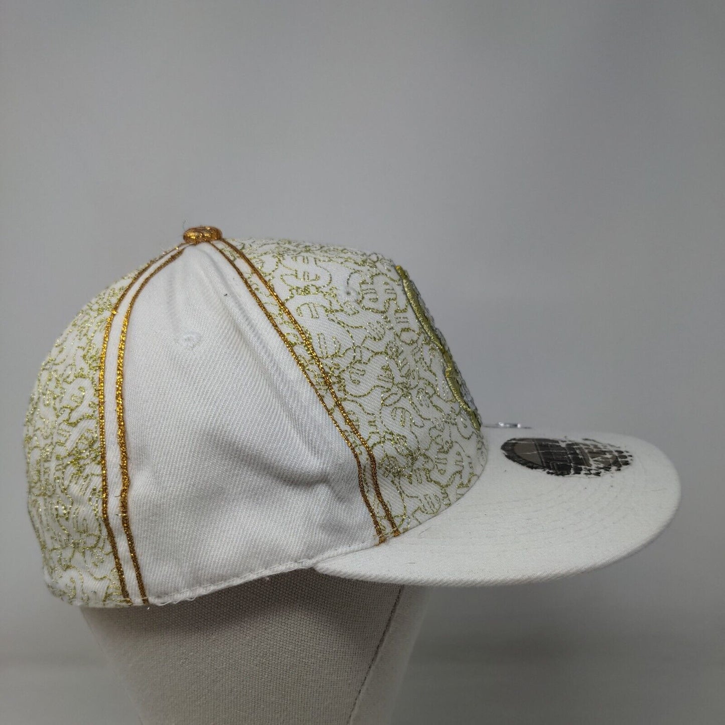 Hustle $ Dollar Bling Fitted Hat Multi Large Embroidered Leader Sports Cap