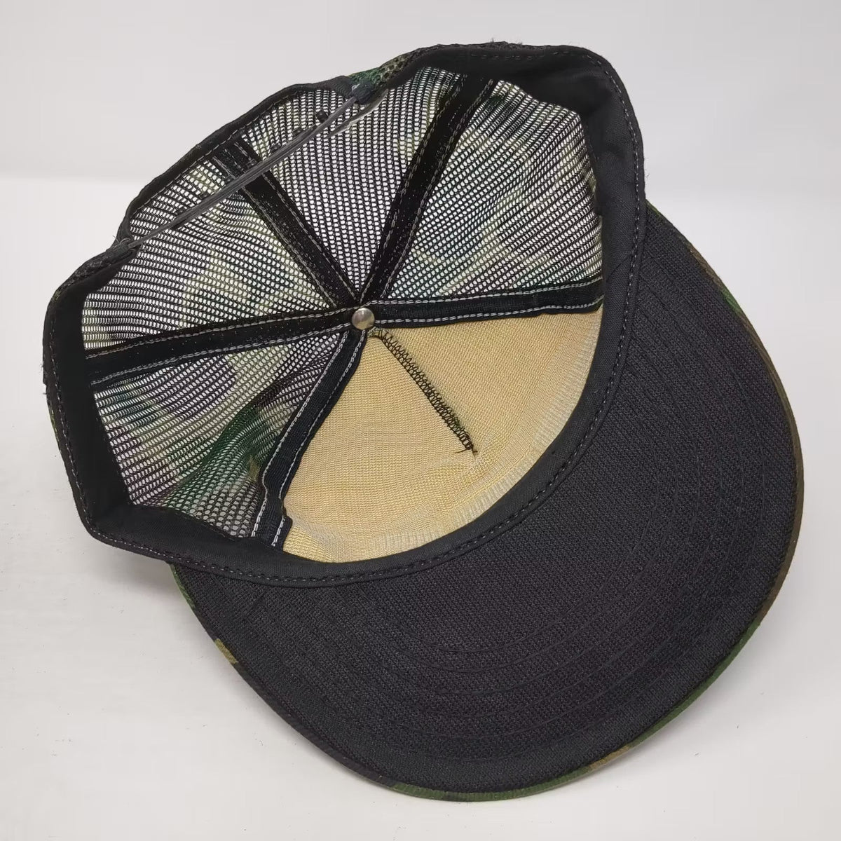 Challenger Caps Gold Kist Camo Trucker Hat Mesh Snapback Green OSFM USA Made