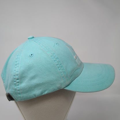 Delta Zeta Slideback Hat Blue One Size Adjustable Leather Strap Adams