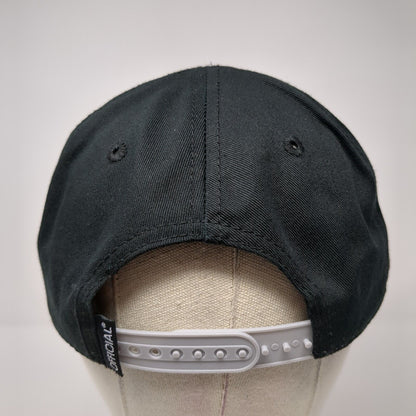 Official Snapback Hat Black One Size Adjustable Vented Holes 6 Panel