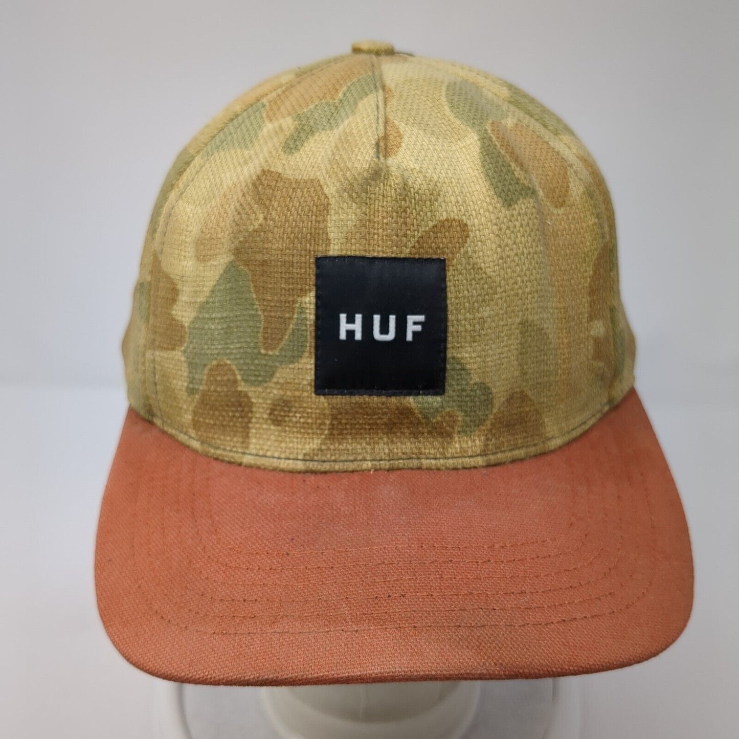 HUF Snapback Hat Camouflage One Size Adjustable Embroidered 6 Panel