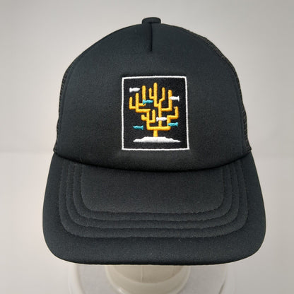 HG Snapback Mesh Back Trucker Hat Black OSFA Adjustable Embroidered