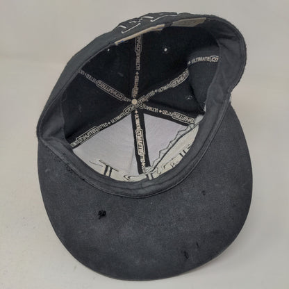 City Hunter Men's Fitted Hat Black Size M Embroidered FBI Logo 100% Polyester