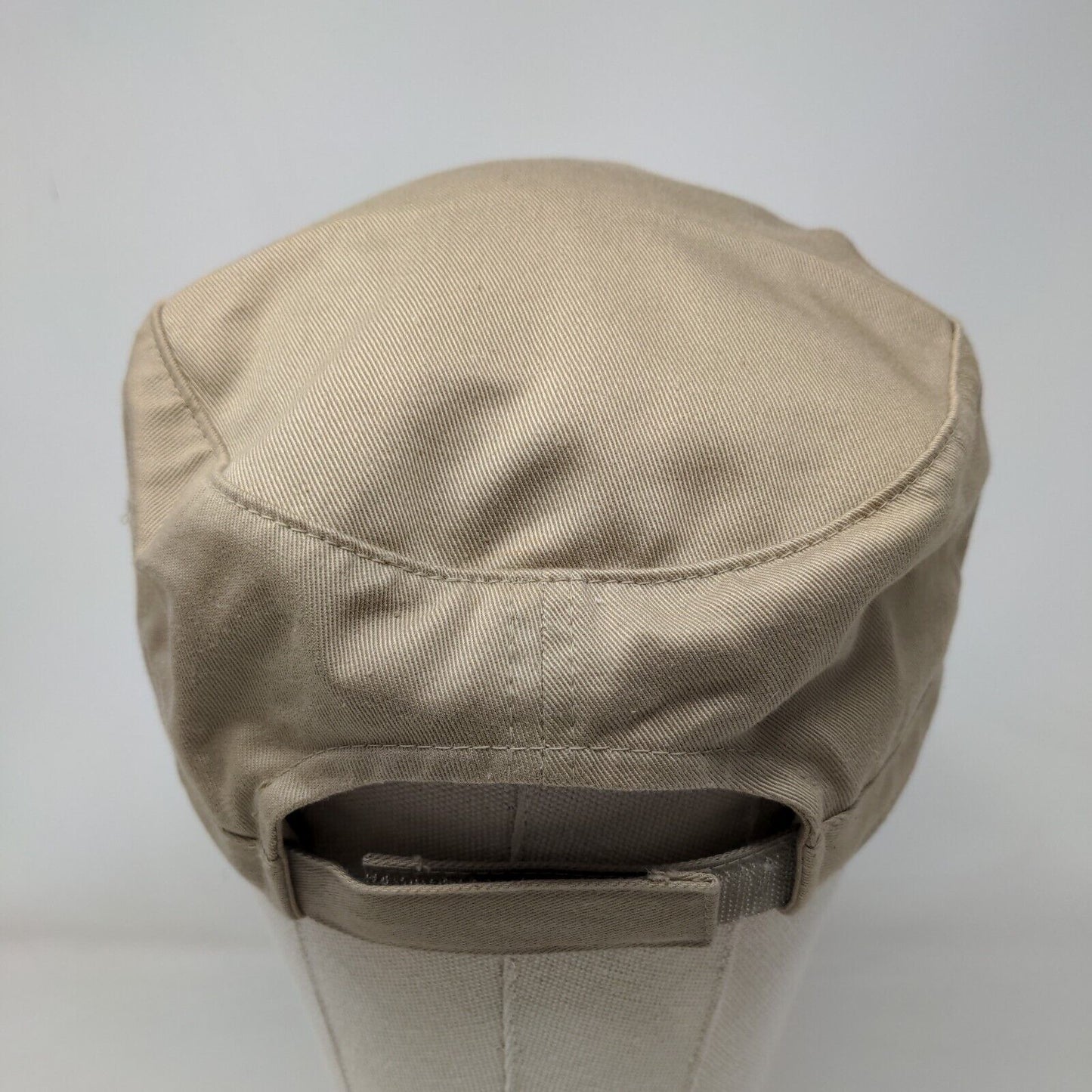 Lunada Bay Strapback Army Cap Tan OSFA Adjustable Vented Holes Blank Cotton