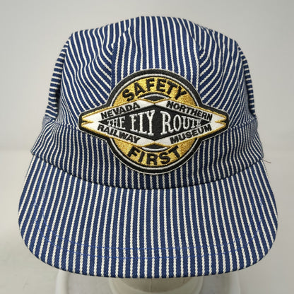 Blue Snapback Hat Nevada Northern Railway Museum Ely Route One Size USA Made