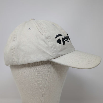 TaylorMade Baseball Cap Beige One Size Adjustable Slideback Cotton Golf Hat