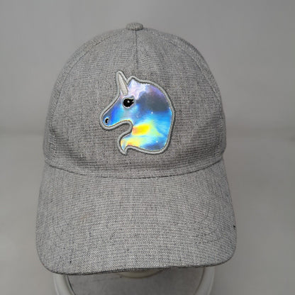 Unicorn Patch Strapback Hat Gray OSFA Adjustable Solid Outdoor