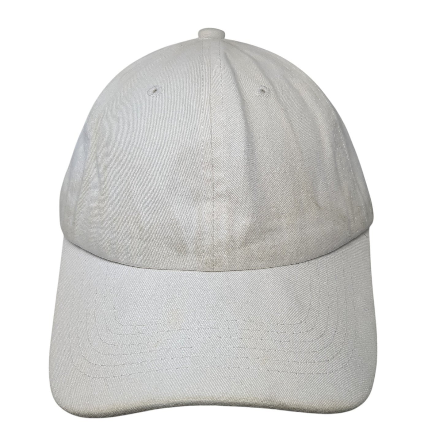 Unbranded Slideback Hat White Solid One Size Adjustable Blank Outdoor