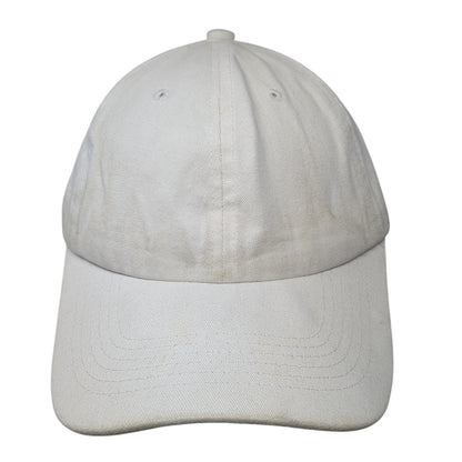 Unbranded Slideback Hat White Solid One Size Adjustable Blank Outdoor