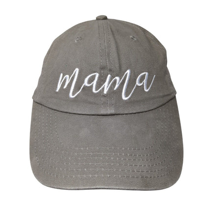 Mama Slideback Hat Brown One Size Adjustable 6 Panel The Belly Boxes