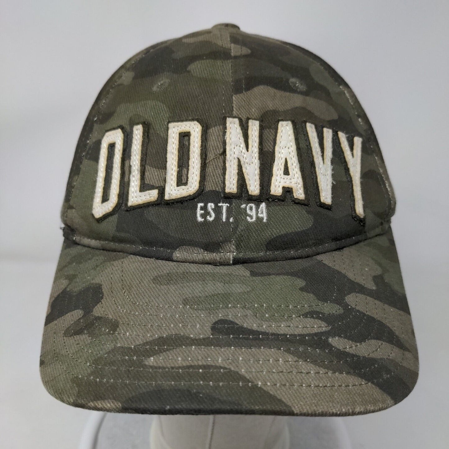 Old Navy Camo Snapback Hat Green One Size Embroidered Spell Out Logo