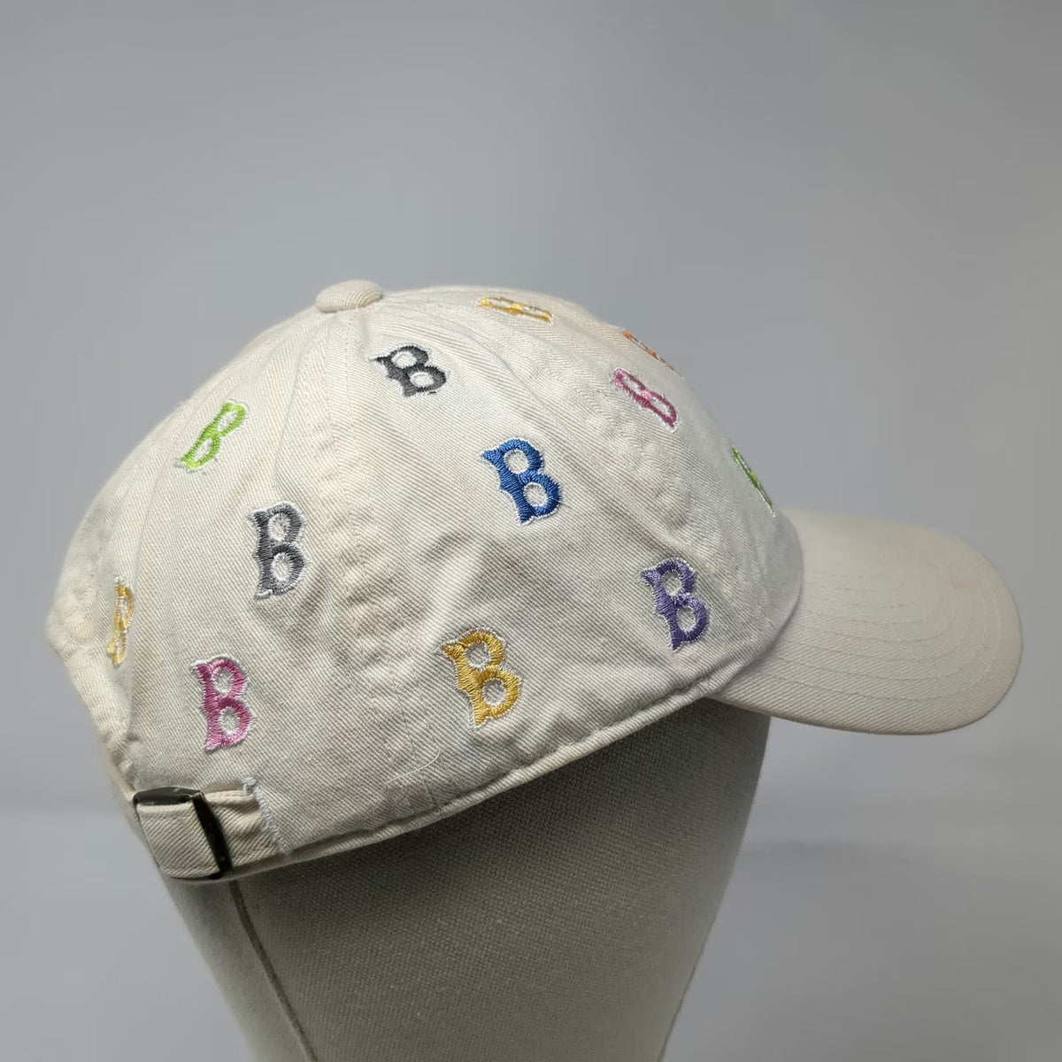 Boston Red Sox MLB American Needle White One Size Baseball Cap All Over Logo Hat