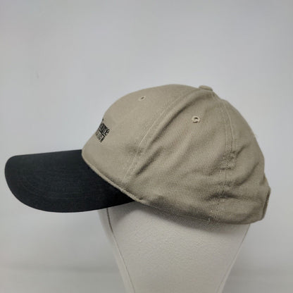 Omni-Source Corporation Men's Strapback Hat Tan Embroidered Logo Cotton