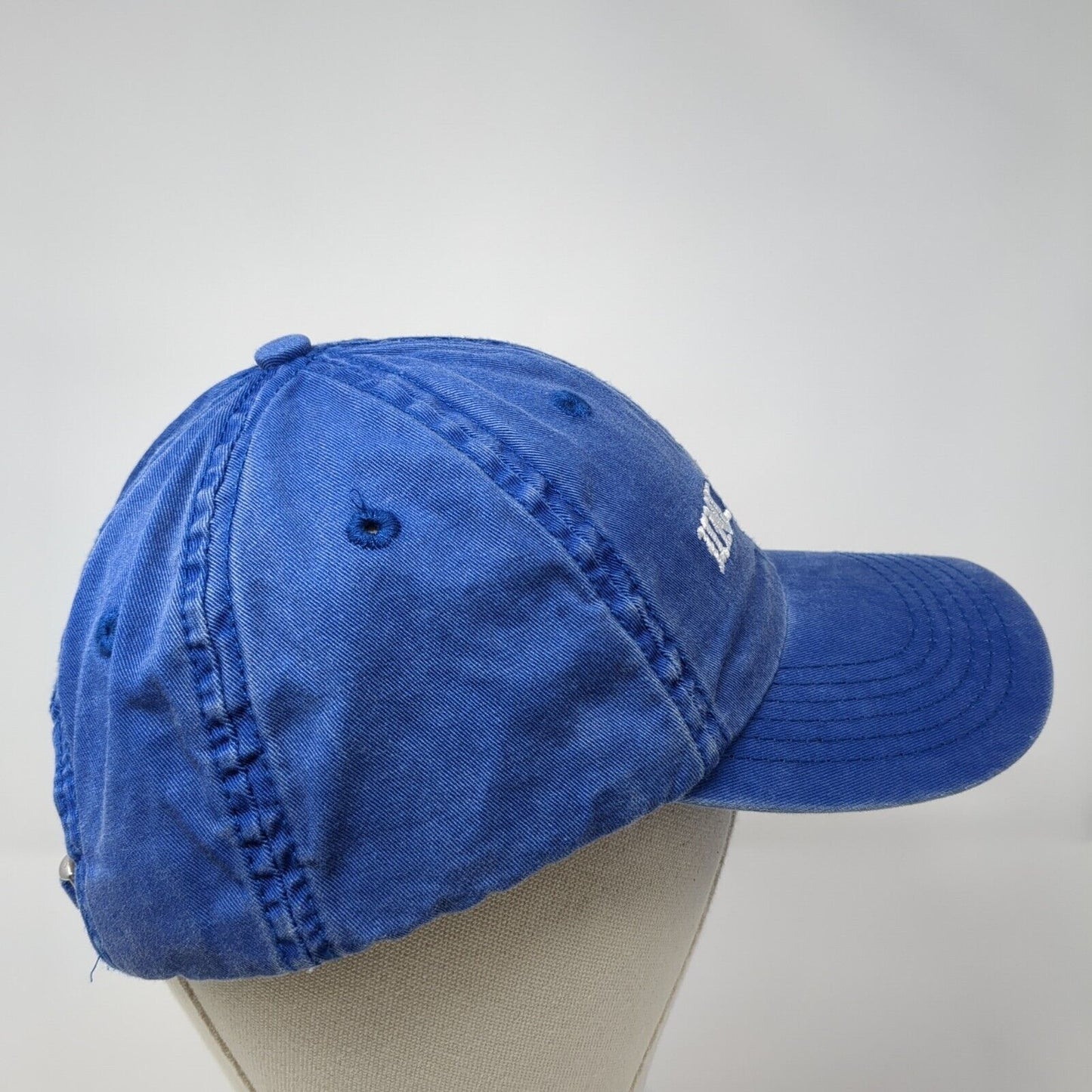 Unleashed Slideback Hat Blue One Size Adjustable Embroidered 6 Panel Cotton
