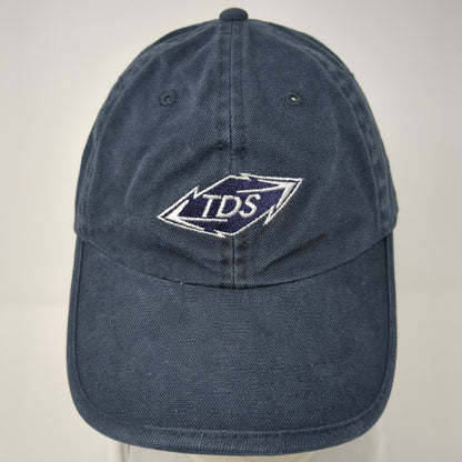 TDS Slideback Hat Blue One Size Adjustable Leather Strap Lands' End