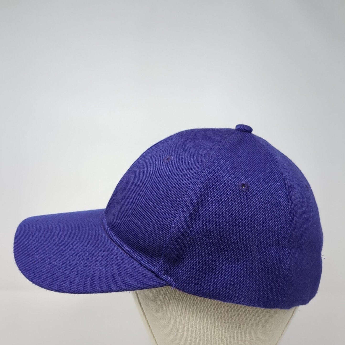 Unbranded Strapback Hat Purple One Size Adjustable Blank 6 Panel