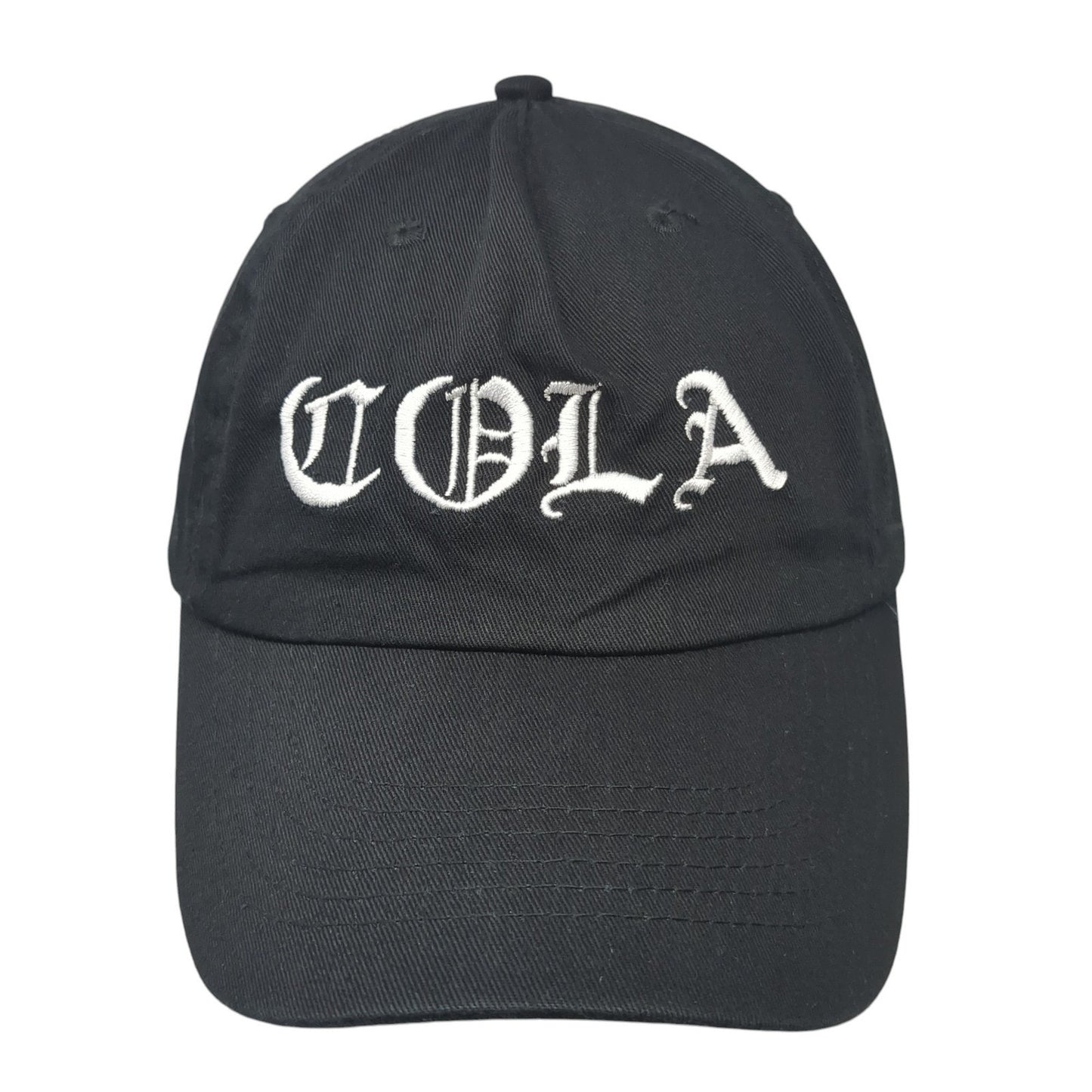 Cola The Nine Strapback Hat Black One Size Adjustable Embroidered